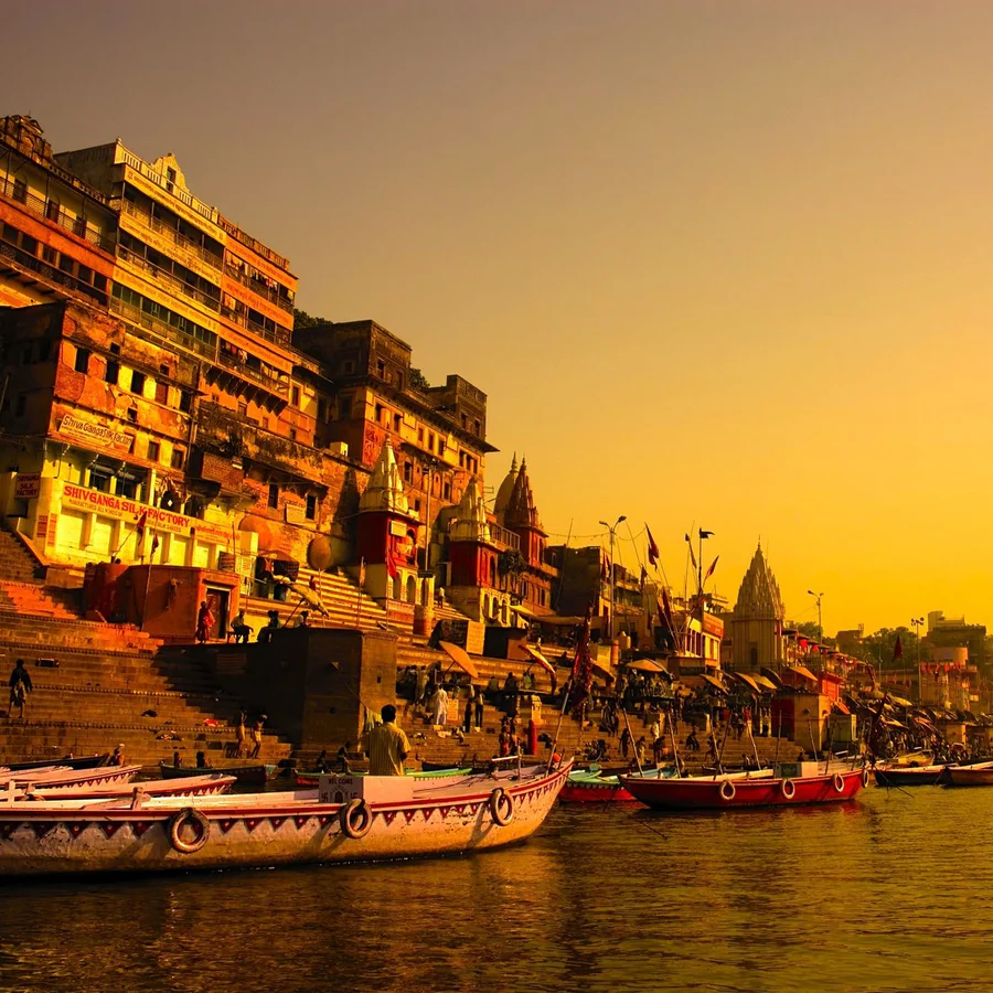 Peaceful scene at Varanasi Ghat